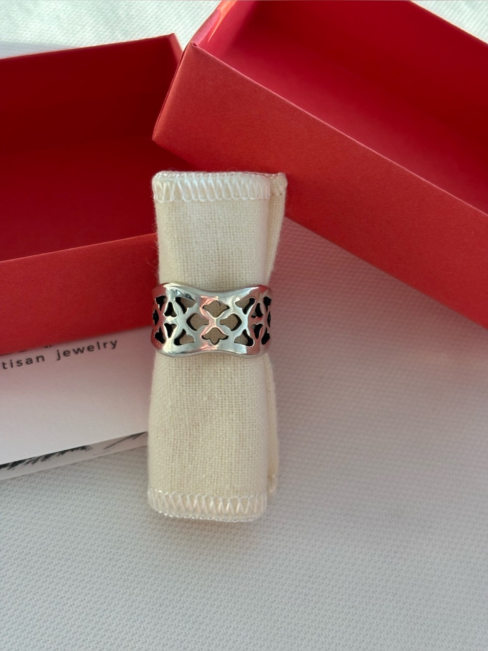 Retired James Avery Wide Openwork
Tulip Ring